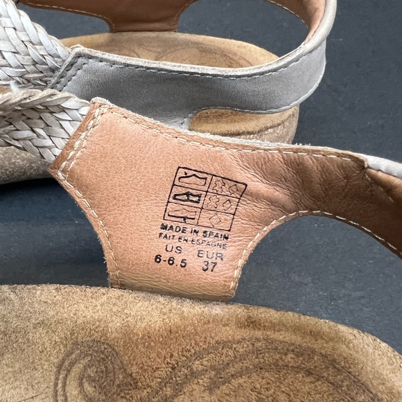 Taos Trulie Cork Wedge Strappy Braided Leather Sandal Tan/Brown US 6- 6.5 EU 37 - Picture 8 of 10